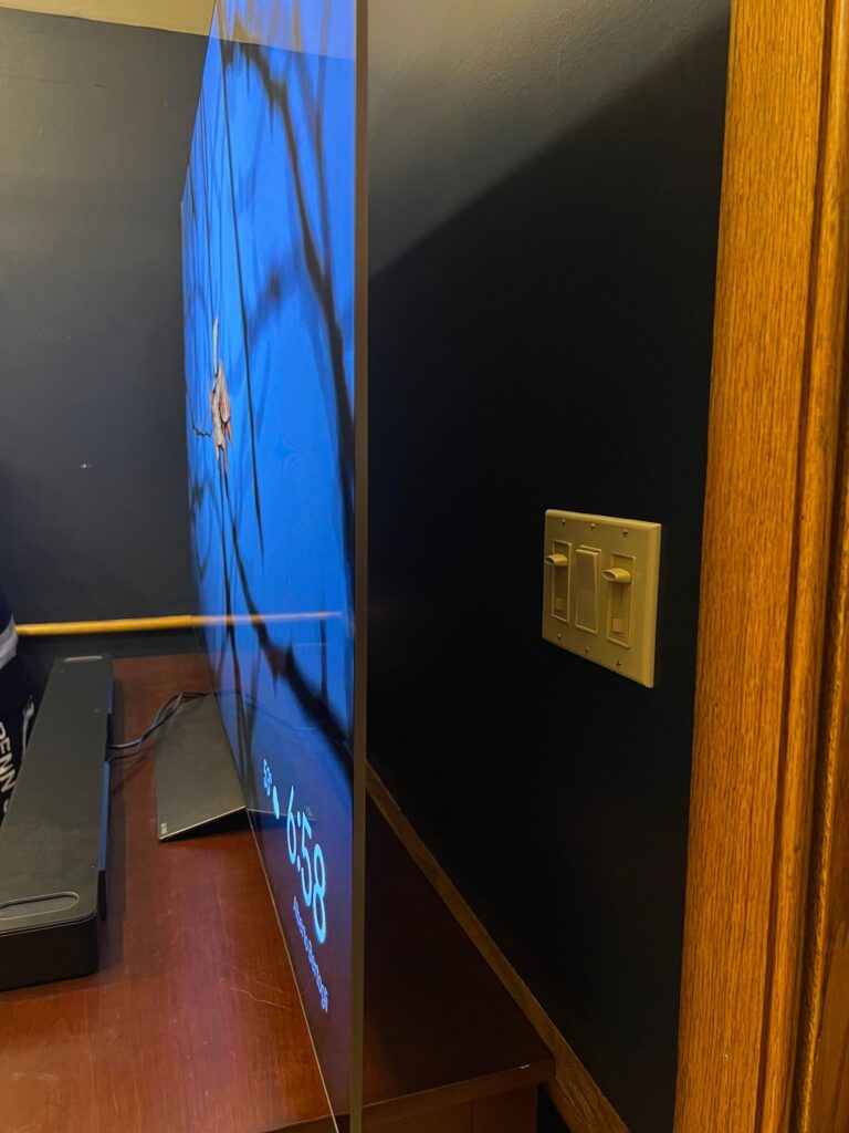 LG C3 OLED TV side angle