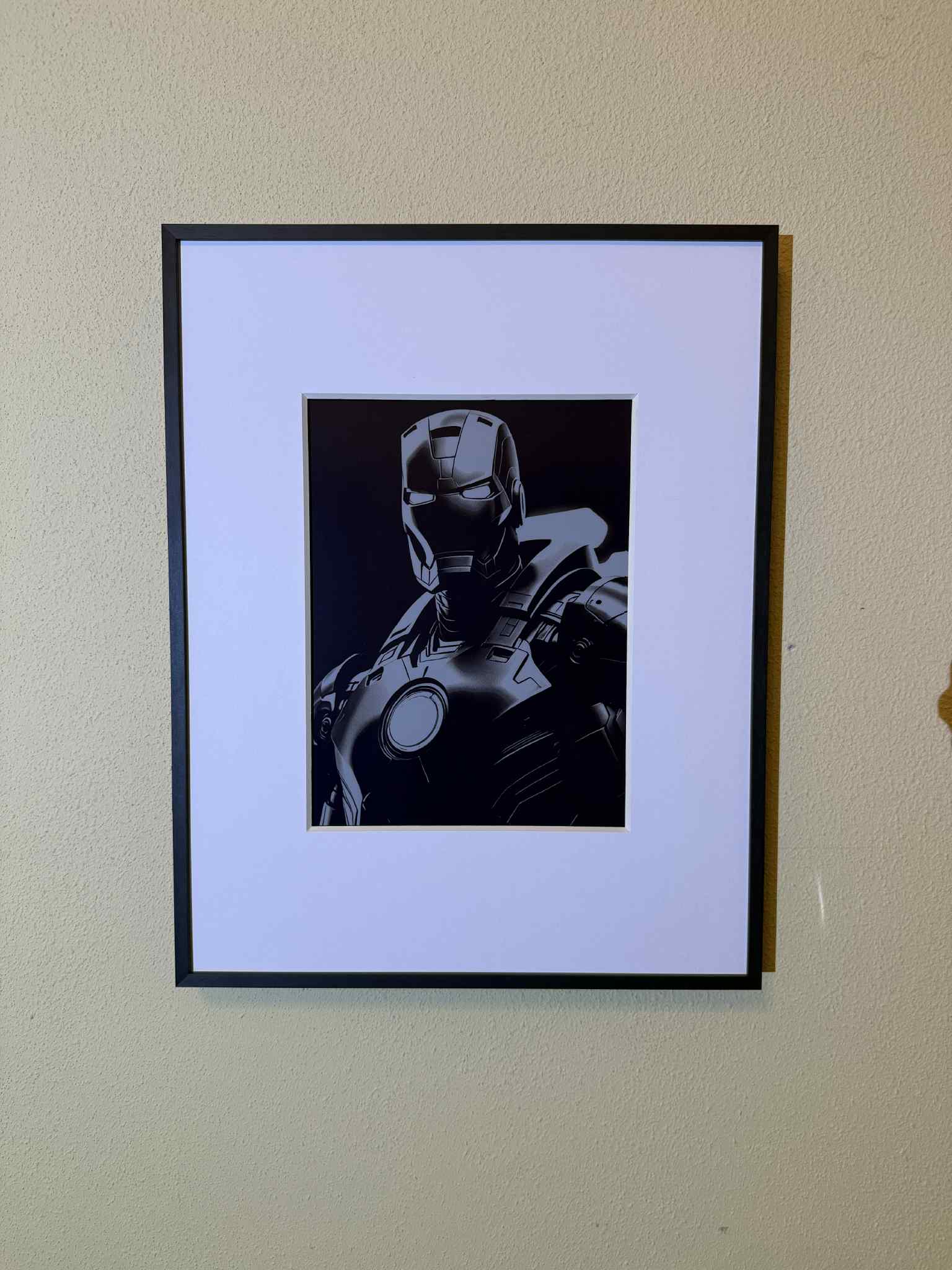 Black and white digital print on Aluratek frame