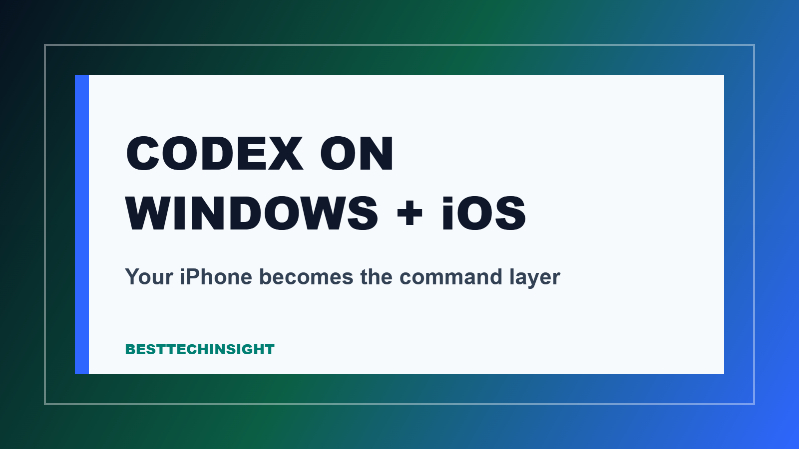 Codex on Windows plus iOS remote control visual