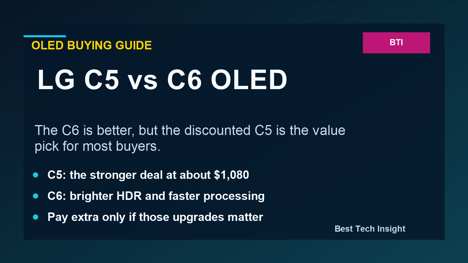 LG C5 vs C6 OLED TV buying guide