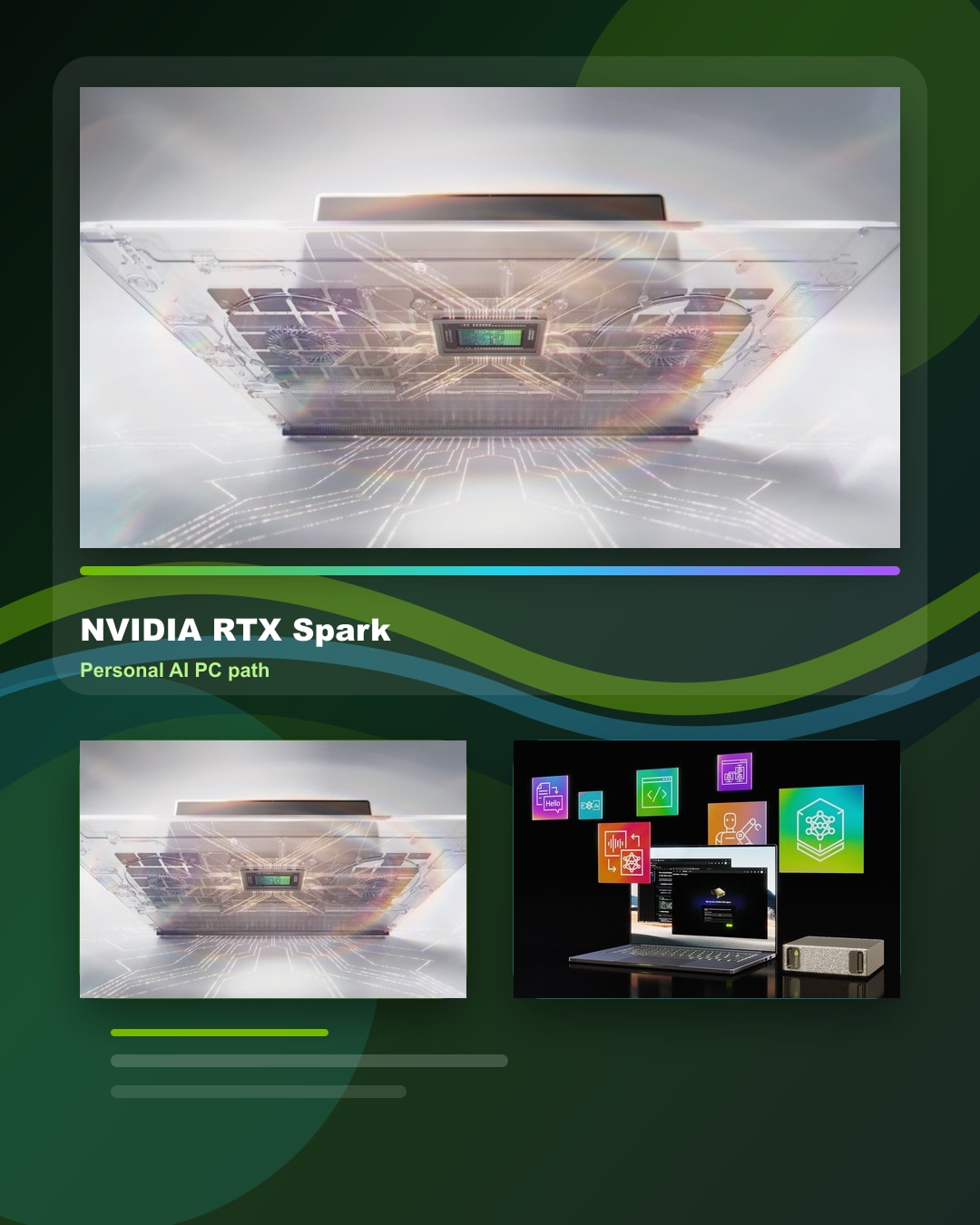 NVIDIA RTX Spark and DGX Spark official imagery in a BTI buyer path layout