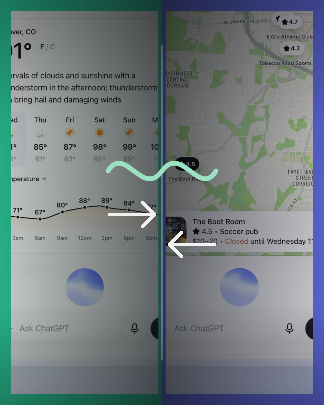 BTI editorial full-duplex visual using official OpenAI ChatGPT Voice GPT-Live screenshots